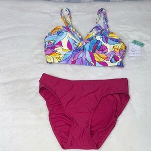 SUNSETS Opalescent COLETTE BRALETTE & Bottom Set 36D/38C